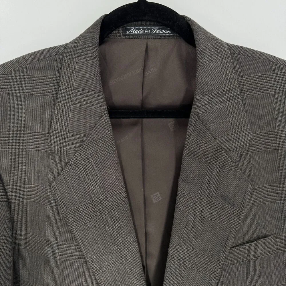 PIERRE BALMAIN Gray Brown 2 Button Blazer Size 42R